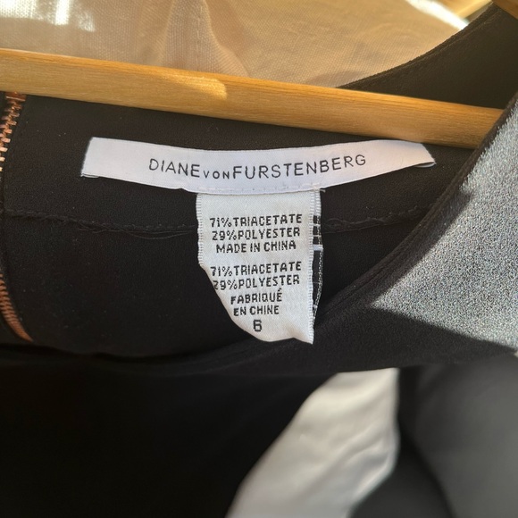 Diane Von Furstenberg Size 6 Black Dress - Picture 2 of 4